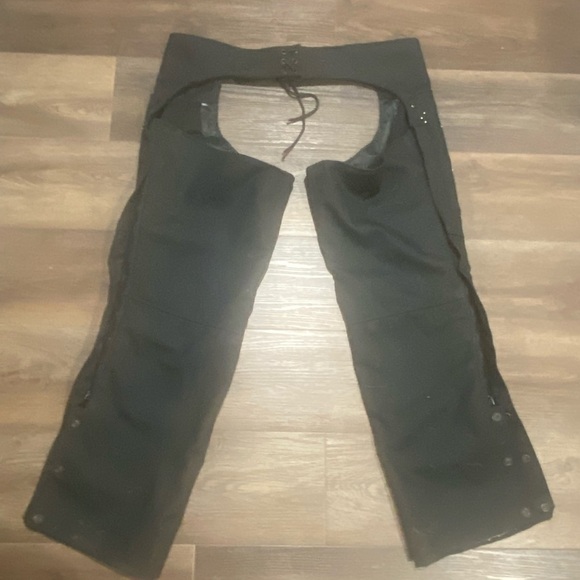 Nexgen Women’s 3XL Nylon Twill Chaps Wings Studs zips snaps lace black - Picture 5 of 7